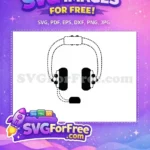 Free White Headset Free Microphone Gaming Accessory Free SVG - Instant Download