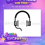 Free Black Headset Free Music Accessory Headphone Free SVG - Instant Download