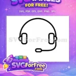 Free Gaming Headset Detail Free Gamer Headphone Streaming Free SVG - Instant Download