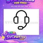 Free Simple Headset Free Gamer Silhouette Free SVG - Instant Download