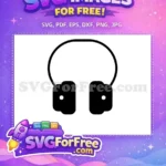 Free Black Headset Free Audio Simple Free SVG - Instant Download
