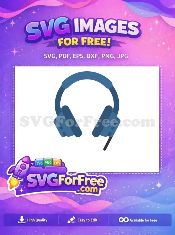 Free Blue Headset Free Microphone Simple Free SVG