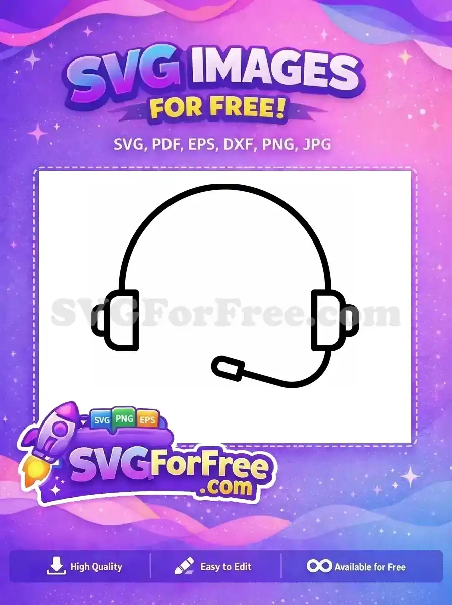 Free Gamer Headset Free Streaming Category 1 Free SVG 4