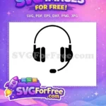 Free Black Headset Free Minimalist Simple 1 Free SVG - Instant Download