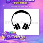 Free Gamer Headset Free Black Silhouette Headset Accessory Free SVG - Instant Download