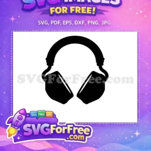 Free Black Headset Free Music Accessory Silhouette Free SVG 3 Free Black Headset Free Music Accessory Silhouette Free SVG 3