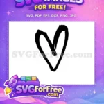 Free Simple Heart Free Minimalist Love Valentine Free SVG - Instant Download