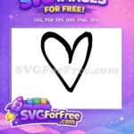 Free Love Heart Free Simple Heart One Free SVG - Instant Download