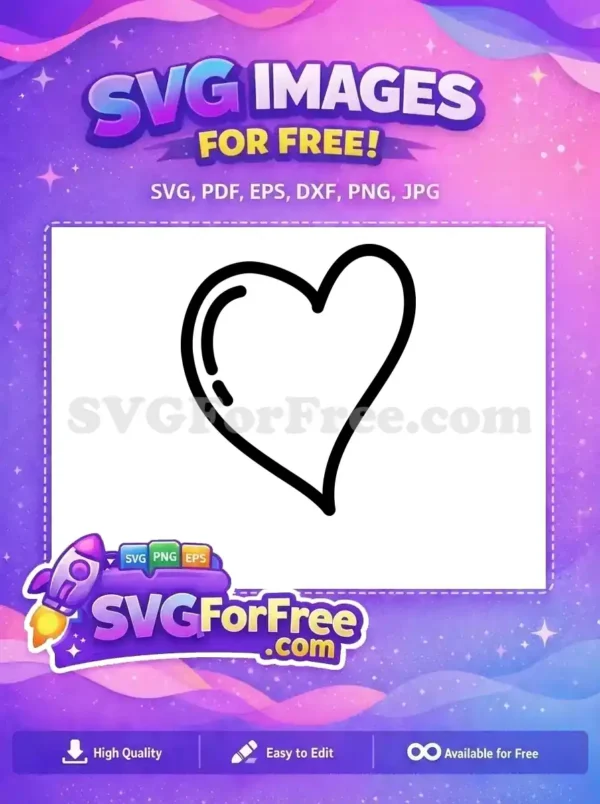 Free Simple Heart Free Love Valentines Day Free SVG 1