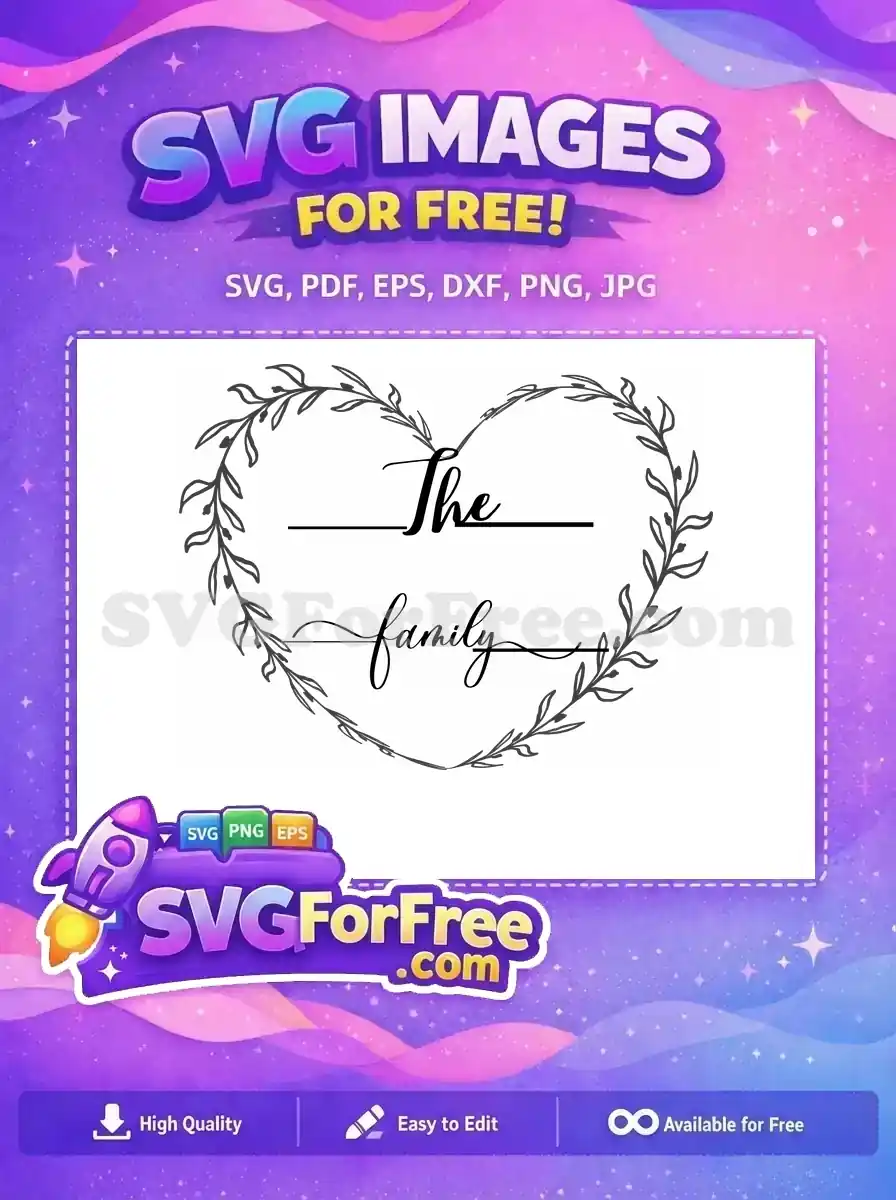 Free Floral Leaves Free Heart Frame Wedding Free SVG
