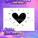 Free Simple Outline Free Heart Design Silhouette Free SVG - Instant Download