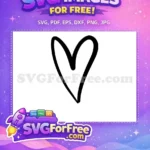 Free Heart Design Free Love Heart Valentine Free SVG 4 - Instant Download