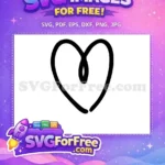 Free Heart Outline Free Love Heart Category 1 Free SVG - Instant Download