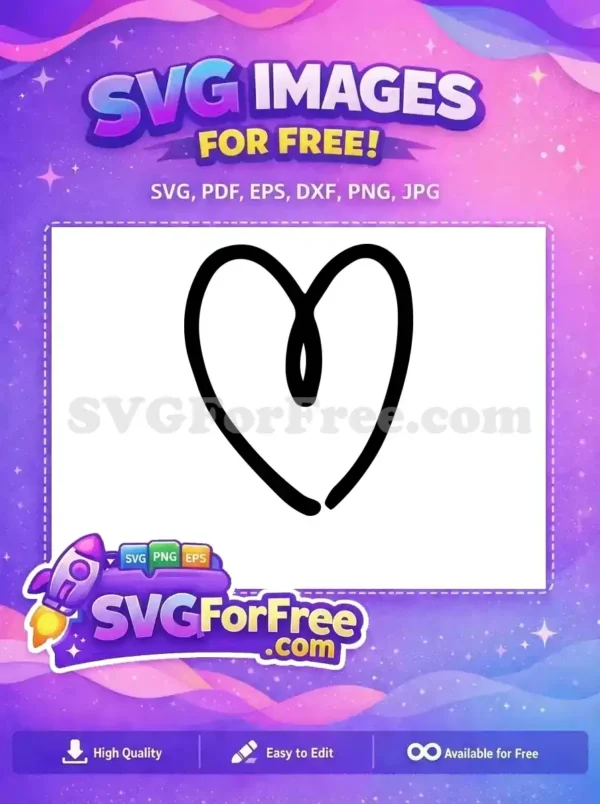 Free Heart Outline Free Love Heart Category 1 Free SVG