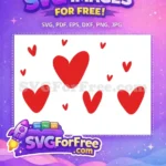 Free Red Heart Free Valentine Heart Pattern Love Free SVG - Instant Download