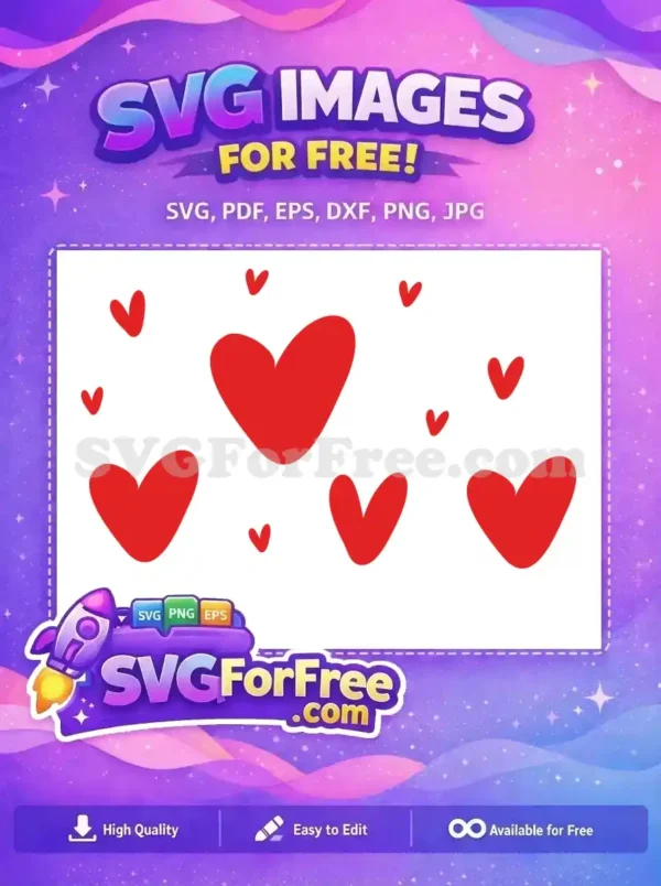 Free Red Heart Free Valentine Heart Pattern Love Free SVG