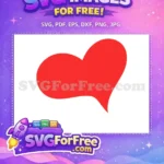Free Simple Red Heart Free Shape Love Free SVG - Instant Download