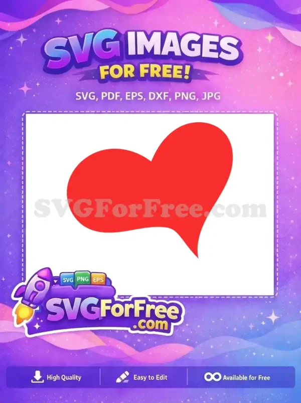 Free Simple Red Heart Free Shape Love Free SVG