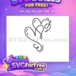 Free Two Hearts Intertwined Free Swirl Adornments Love Free SVG - Instant Download