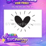 Free Simple Heart Free Radiant Lines Love Free SVG - Instant Download