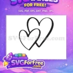Free Intertwined Hearts Free Love Symbol Valentine Free SVG - Instant Download