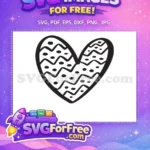 Free Zigzag Lines Free Polka Dots Heart Design Free SVG - Instant Download