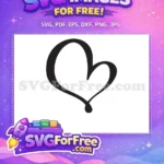 Free Simple Heart Free Love Symbol Valentine Free SVG 1 - Instant Download
