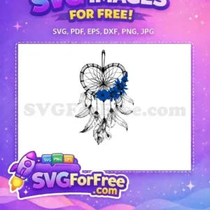 Free Blue Floral Bouquet Free Heart SVG Design Free SVG Free Blue Floral Bouquet Free Heart SVG Design Free SVG