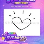 Free Heart Design Free Love Heart Valentines Free SVG 4 - Instant Download