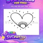 Free Heart SVG Free Love Free Valentine's Day SVG 2 - Instant Download