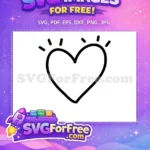 Free Heart Silhouette Free Love Romance Valentine Free SVG - Instant Download