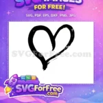 Free Heart Silhouette Free Love Heart 1 Free SVG - Instant Download