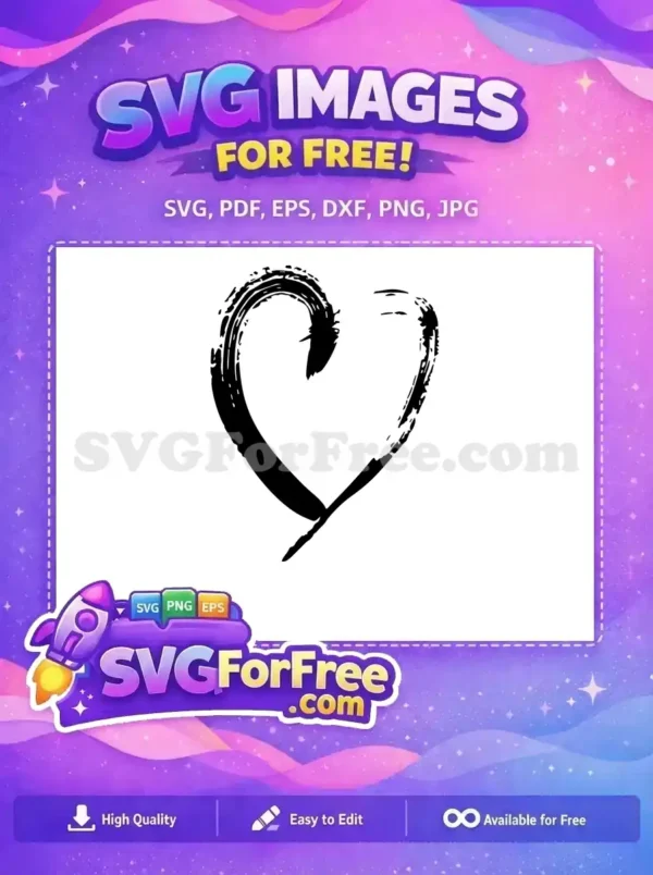Free Simple Heart Free Minimalist Valentine Free SVG