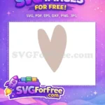 Free Simple Heart Free Love Symbol Valentine Free SVG 2 - Instant Download