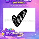 Free Simple Heart Free Love Silhouette Valentines Free SVG - Instant Download