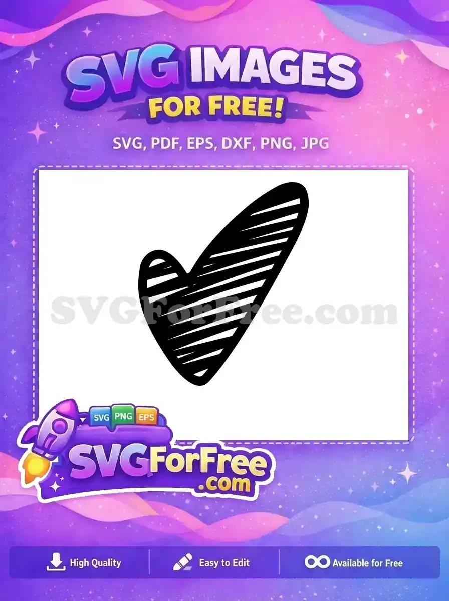 Free Simple Heart Free Love Silhouette Valentines Free SVG