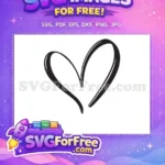 Free Simple Line Free Heart Love Romance Free SVG - Instant Download
