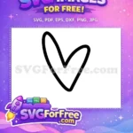 Free Love Heart Free Cute Valentines Day Free SVG - Instant Download