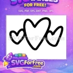 Free Love Heart Free Minimalist Line 1 Free SVG - Instant Download