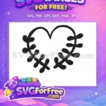 Free Floral Heart Free Botanical Frame Decoration Free SVG - Instant Download