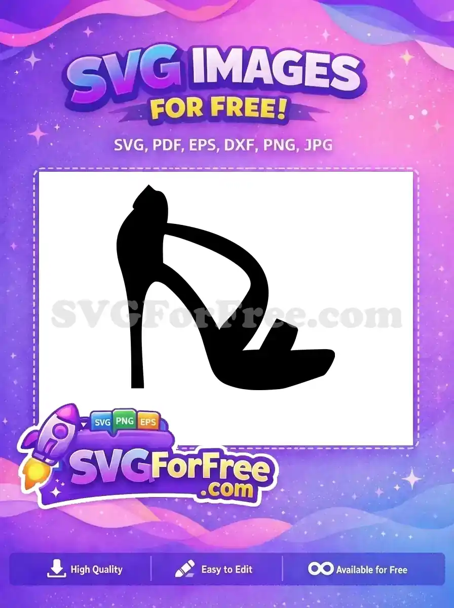 Free High Heels Free Line Art Fashion Free SVG 1
