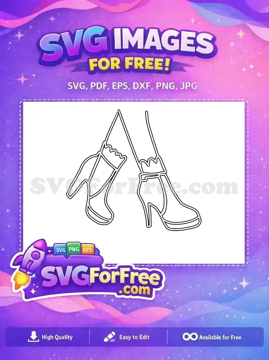 Free Ankle Strap Free Ruffle Trim Heels Free SVG