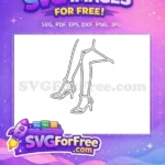 Free High Heels Free Stiletto Line Fashion Free SVG - Instant Download