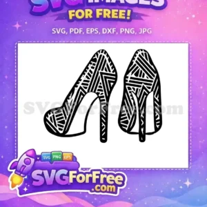 Free Black Heels Free Line Art Fashion Free SVG 2