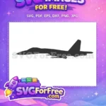 Free Fighter Jet Free Silhouette Plane Free SVG - Instant Download