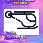 Free Line Art Free Minimalist Helicopter Free SVG 1 - Instant Download