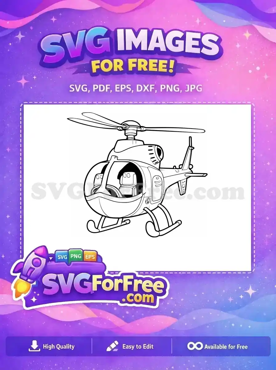 Free Detailed Blades Free Tail Rotor Helicopter Free SVG 2