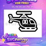 Free Detailed Blades Free Tail Rotor Helicopter Free SVG 3 - Instant Download