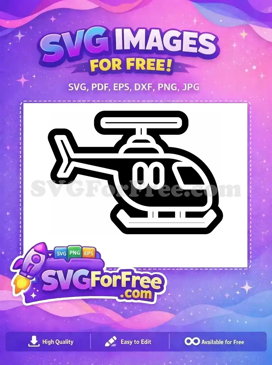 Free Detailed Blades Free Tail Rotor Helicopter Free SVG 3