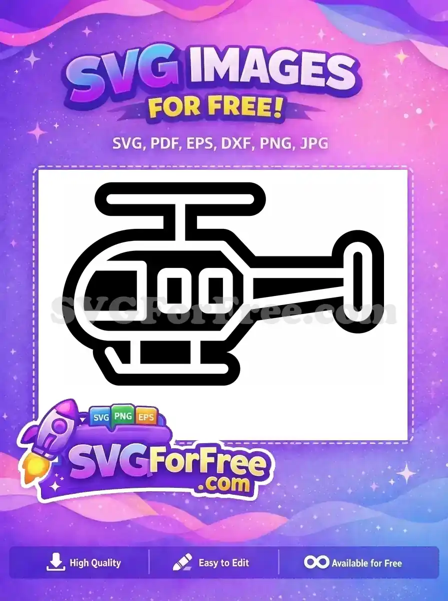Free Detailed Blades Free Military Design Helicopter Free SVG 1